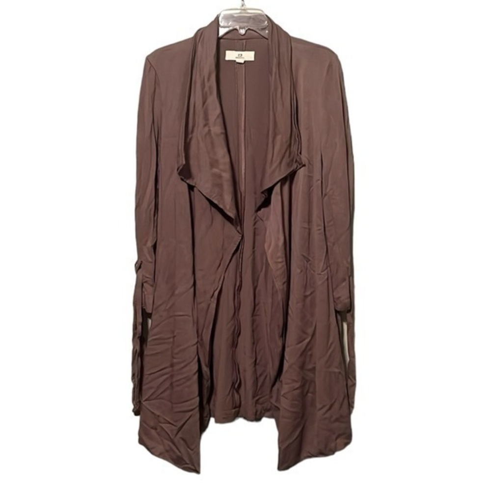 Thread+Supply long cardigan type coat, heavier, tan color